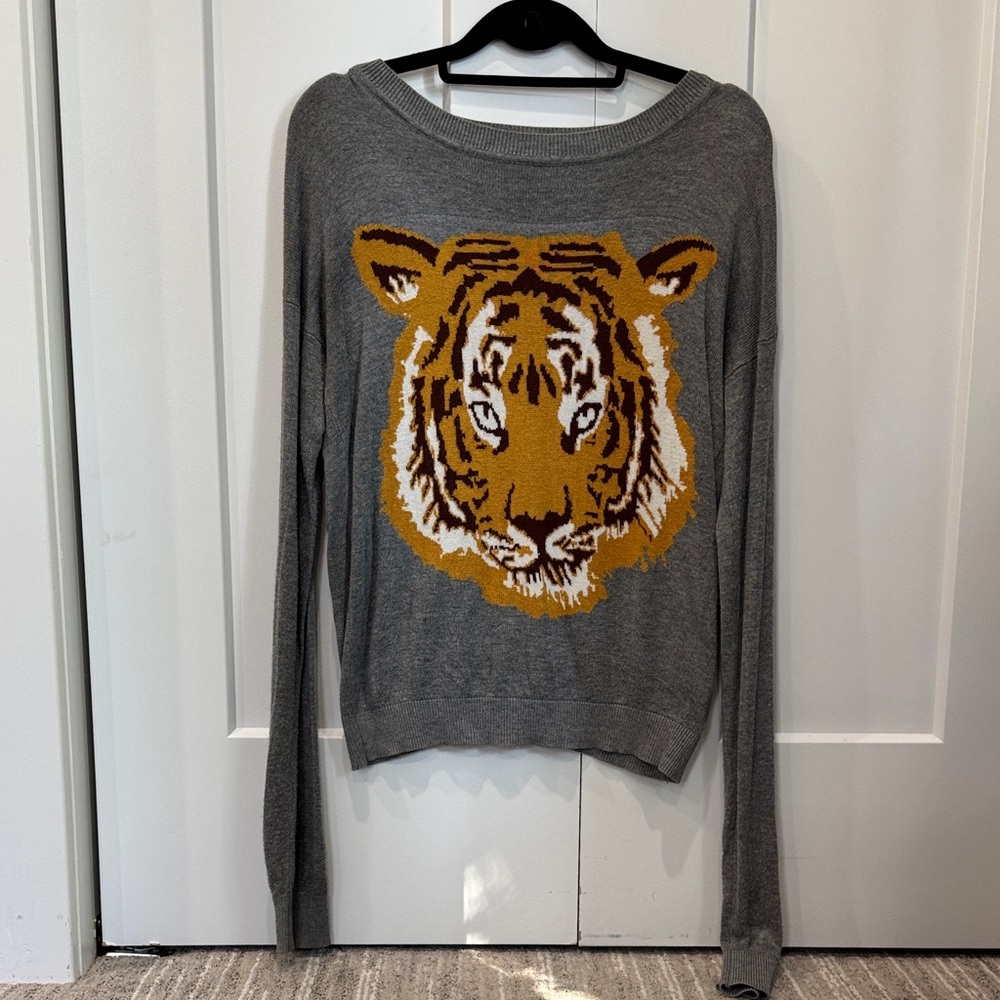Women's Gray Tiger Sweater from ModCloth